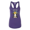thumbnail image 2 of Wild Bobby, Good Food Good Mood Funny Cute Cow Animal Lover Ladies Racerback Tank Top, Purple Rush, Small, 2 of 3