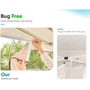 Quictent 8x8 Ez Pop up Canopy with Netting Screen House Room Tent Mesh Sides Walls with Roller Carry Bag Tan