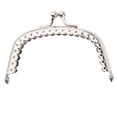 thumbnail image 2 of Dia.8.5cm 3.1 Pulgadas Retro Medio Monedero de Metal Hueco Marco Monedero Bolsa Beso Cierre Cerradura Artesanía DIY Plata gris Baoblaze Marco del bolso, 2 of 4