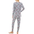 thumbnail image 3 of Jaclyn Women and Women's Plus Holiday Printed Long Sleeve Pajama Set, 3 of 5
