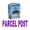 Violet Ink, variant on PARCEL POST Self Inking Rubber Stamp Custom Shiny Office Stationary Stamp