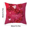thumbnail image 2 of 18X18 Valentines Pillow Covers, Valentine Linen Pillow Case with Red Heart Love You More for Large Couch Sofa Home Indoor Outdoor Holiday, 2 of 4