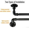 thumbnail image 6 of Yeyebest Black Industrial Adjustable Curtain Rod Set, 34”-58” [-] 34”-58”, 6 of 7
