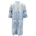 thumbnail image 2 of CNKOO Women Long Dress  Long Sleeve Button-down Geometric Print Bohe Dress, 2 of 4