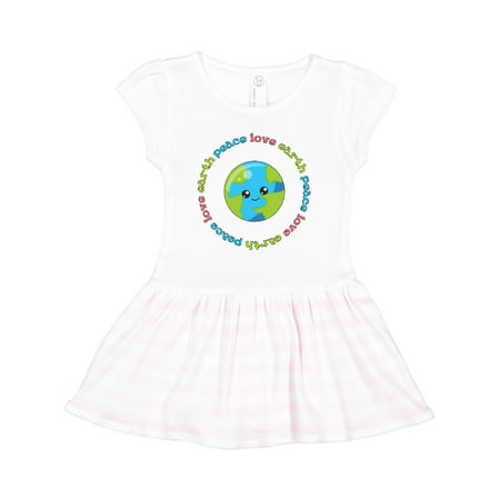

Inktastic Peace Love Earth Gift Toddler Girl Dress