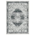 thumbnail image 6 of GlowSol 9' x 12' Vintage Area Rug Boho Floral Living Room Rug Medallion Distressed Large Area Rug Stain Resistant Carpet, Gray, 6 of 6