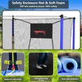thumbnail image 5 of 14FT Recreational Trampoline with Enclosure Net and Ladder, SEGMART Outdoor Trampoline with Basketball Hoop, Backyard Trampoline, Heavy Duty Round Trampoline for Kids and Adults, 5 of 7