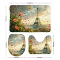 thumbnail image 3 of Blossoming Paris Eiffel Tower Bathroom Mats Set 3-piece Bath Mats , Floor Rug Decorations for Kitchen Bathroom Bedroom, 3 of 7