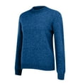 thumbnail image 5 of Knit Sweaters for Women Warm Knitted Mock Turtleneck Tops Fall Winter Long Sleeve Soft Sweater Pullover Dark Blue L, 5 of 7
