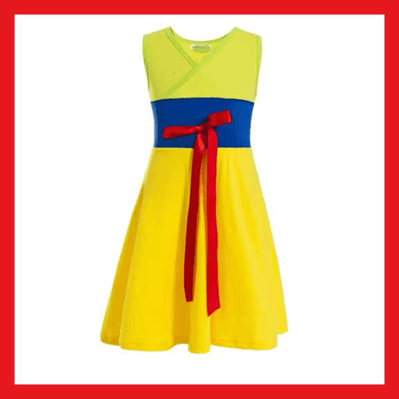 Mulan Relaxed Fit Cotton Dress for Girls from 2T