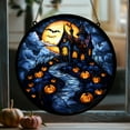 thumbnail image 4 of Halloween Hauted House Acrylic Window Hanging – Haunted Mansion Faux Stained Glass Suncatcher, Gift for Trick-Or-Treaters, Scary Art Decor 4330093657 3899, 4 of 4