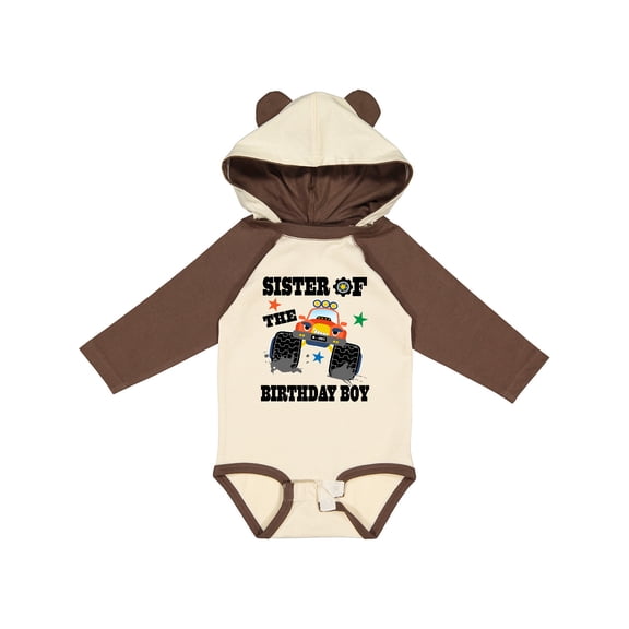 Inktastic Sister of the Birthday Boy Girls Long Sleeve Baby Bodysuit
