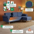 thumbnail image 3 of Sala Modular Reversible Makora Brunello Con Memory Foam, Color Azul Lino Respaldo Reclinable De 3 posiciones., 3 of 10
