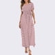 thumbnail image 4 of Vestidos Para Mujer Vestidos Casuales Moda Cuello Redondo Manga Corta Playa Lunares Vendaje Largo Maxi Vestido Odeerbi  ODB152443, 4 of 9