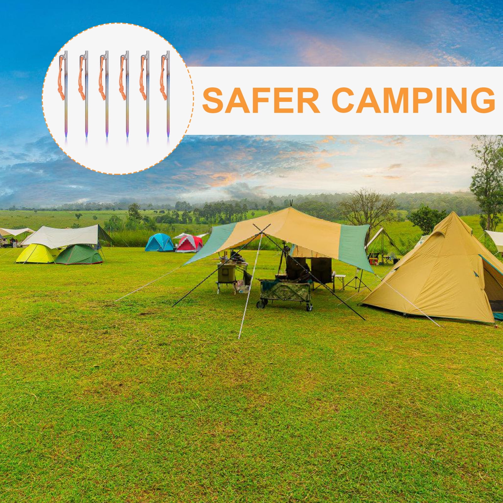 Tent Peg Alloy Ground Peg Camping Rock Bottoms Ground Anchors Tent Accessories For Outdoor Camping Tent Peg
