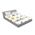 thumbnail image 2 of Ambesonne Science Fitted Sheet & Pillow Sham Set, Animals, Calking, Multicolor, 2 of 2