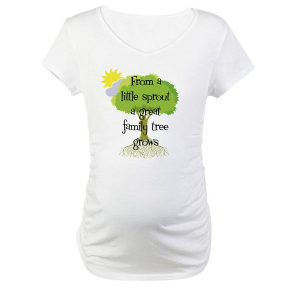 CafePress - Little Sprout Maternity T Shirt - Cotton Maternity T-shirt, Cute & Funny Pregnancy Tee