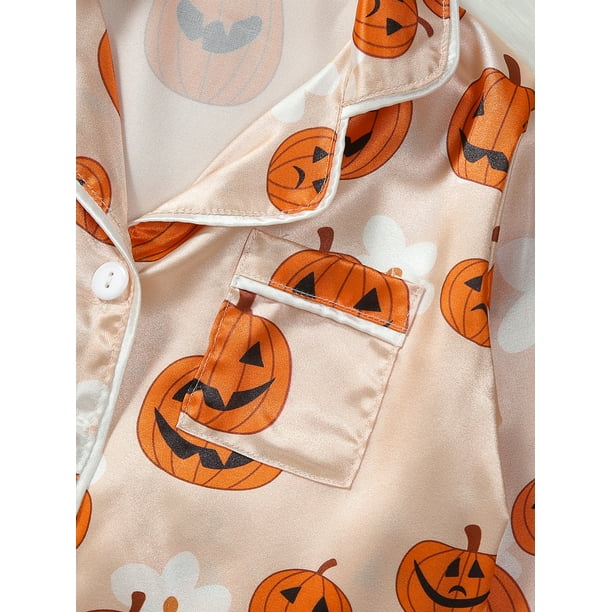 Kids pumpkin pajamas sale