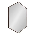 thumbnail image 1 of Kate and Laurel Rhodes Framed Hexagon Wall Mirror, 25x37, Walnut Brown, 1 of 5