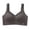 Gray, variant on Ohufall Women's Wide Strap Bra Solid Color Seamless Wireless Bras Push Up Breathable Daily Bralette