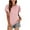 Pink, variant on Ahuyic Womens Plus Size Short-Sleeved Top,Summer Casual Blouse For Women,Women's New Solid Loose Half Sleeve Round Neck Cotton Waist Short Sleeve Round Neck Tops