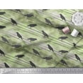 thumbnail image 2 of Soimoi Green Cotton Cambric Fabric Crow Bird Print Fabric by Yard 42 Inch Wide, 2 of 3