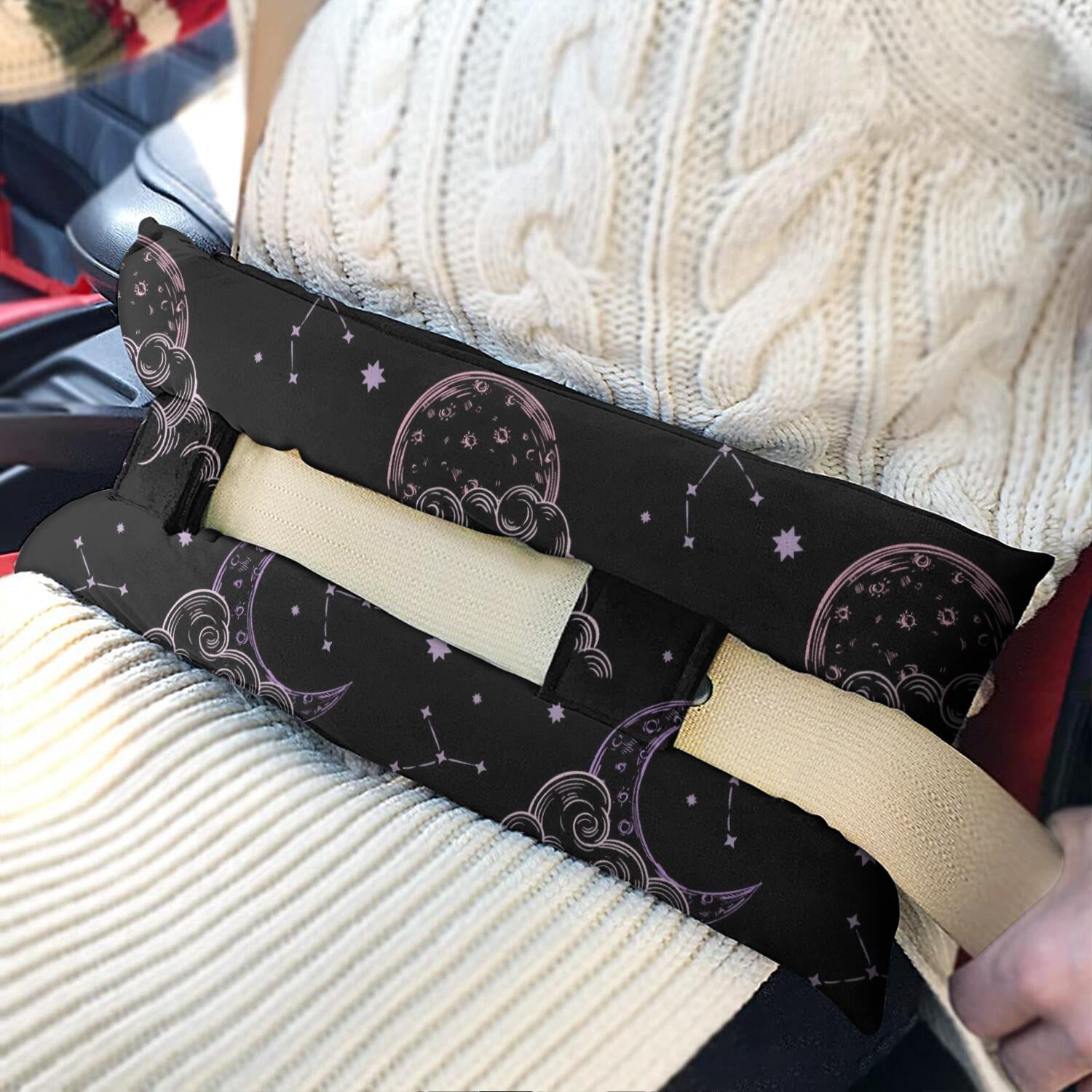 Vintage Celestial Seatbelt Pillow Soft Chest Protector for Heart Surgery & Mastectomy Recovery