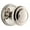 Polished Nickel, variant on Grandeur Geocir_Prv_234 Georgetown Solid Brass Rose Privacy Door Knob Set - Nickel