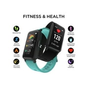 iTech Active 3 Unisex Adult Smartwatch Fitness Tracker, Merlot, Silicone Strap