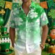 thumbnail image 1 of Ceisia Men's St. Patrick's Day Clover Print Short Sleeve Button-Down Shirt Collection | Ombre Clover Silhouette Print Button-Up Shirt Gifts, 1 of 9