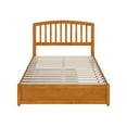 thumbnail image 2 of Lucia Full Wood Platform Bed with Panel Footboard & Twin Trundle in Light Toffee, 2 of 5
