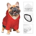 thumbnail image 3 of Balery Red Glitter Sudadera con Capucha para Perros Pequeños – Ropa para Mascotas, Disfraz para Perros y Gatos, Ideal para Fiestas y Cosplay-Large, 3 of 7