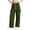 #01 Army Green 【Mix, Match & Rotate: Stock Up on Daily Colors】, variant on Women's Cargo Pants, Wide Leg Pants with Elastic Waist, Drawstring & Pockets, Outdoor Hiking Athletic Gym Wear | VerBelle,Army Green L