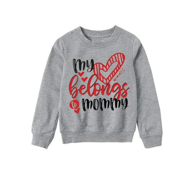 Atuendo para padres e hijos Mamá y yo Trajes a juego Navidad Impreso Manga larga Cuello redondo Camisas Tops Jersey Familia a juego Sudaderas para niños Fridja nalpqowj26422