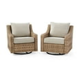 thumbnail image 3 of Better Homes & Gardens River Oaks Outdoor Swivel Gliders with Patio Covers, Set of 2, Natural, 3 of 9