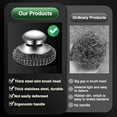 thumbnail image 4 of 2Pack Steel Dish Scrubber, Stainless Brush with Handle for Cleaning Dishes,Cast Iron,Sto ywm58, 4 of 6