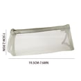 thumbnail image 2 of Estuche transparente de malla con cremallera para lápices – Bolsa de papelería ligera de nailon para material de oficina, almacenamiento de viaje y organización diaria., 2 of 6