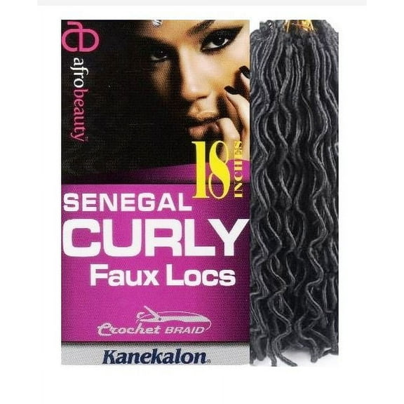 SENEGAL CURLY FAUX LOCS 18"  Color 2- AFRO BEAUTY COLLECTION