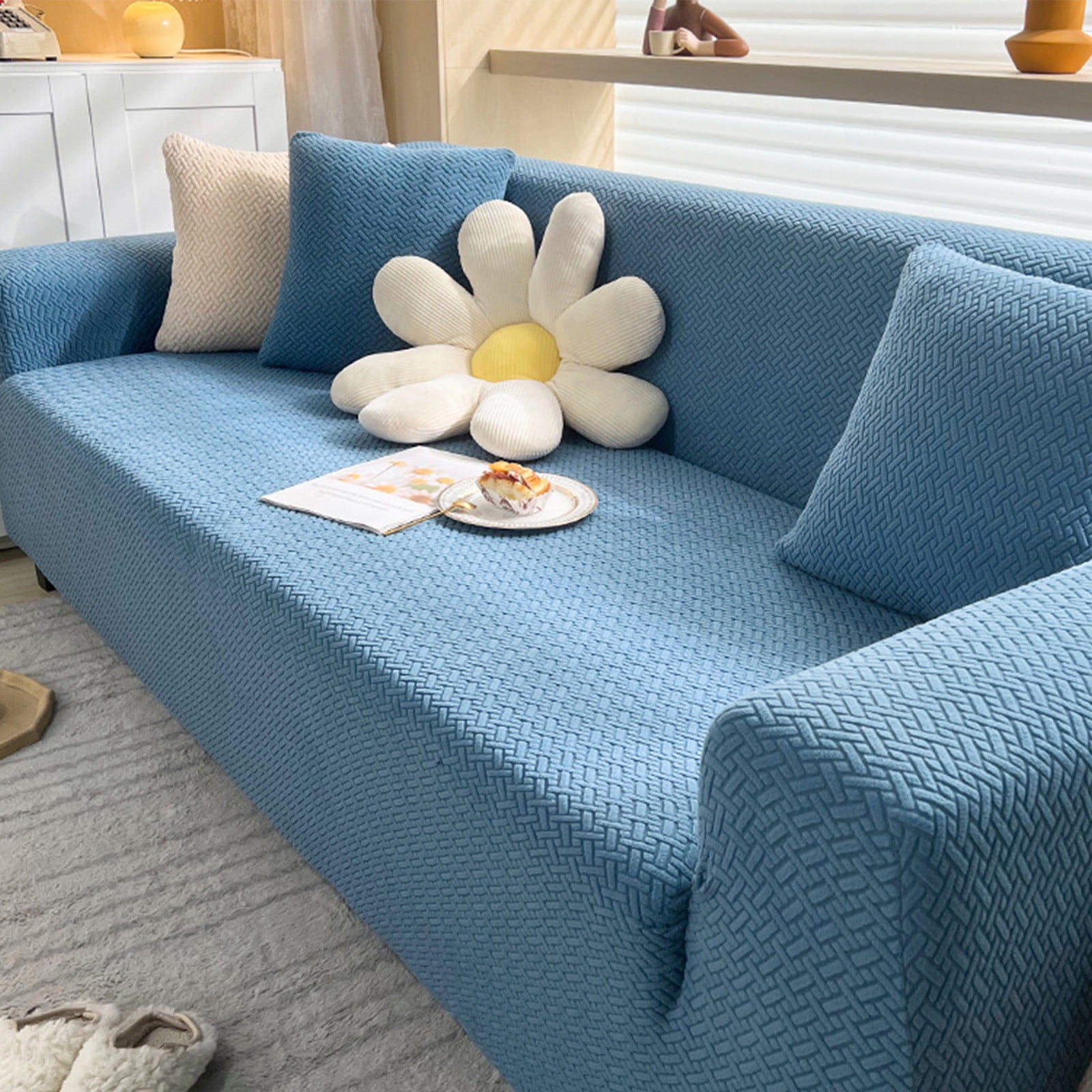 Luxury Wool Sofa Topper in Storm Blue  Pet sofa cover, Wool sofa, Pet  furniture protector