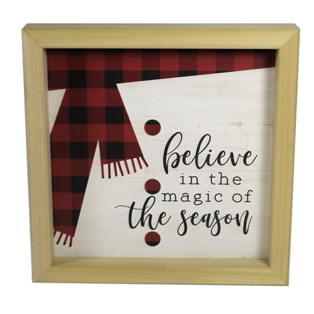 Christmas Believe In The Magic Plaque. Wood Christmas Free Standing Rf1170