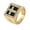 Gold, variant on Men's Stainless Steel Jewelry Hip Hop Micro Pave CZ Enamel Cross Ring Gold Size 7