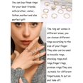 thumbnail image 4 of Baicccf Anillos Apilables De Oro Boho para Mujer Conjunto De Anillos De Nudillo De Oro Anillos De Flores De Luna De Estrella Simple para Niñas Adolescentes Anillos Estéticos Apilables Regalos Par, 4 of 5