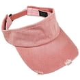 thumbnail image 5 of Minzimin Washed Distressed Sun Visor Hat Unisex Cotton Ball Cap Empty Top Baseball Sun Cap, 5 of 9