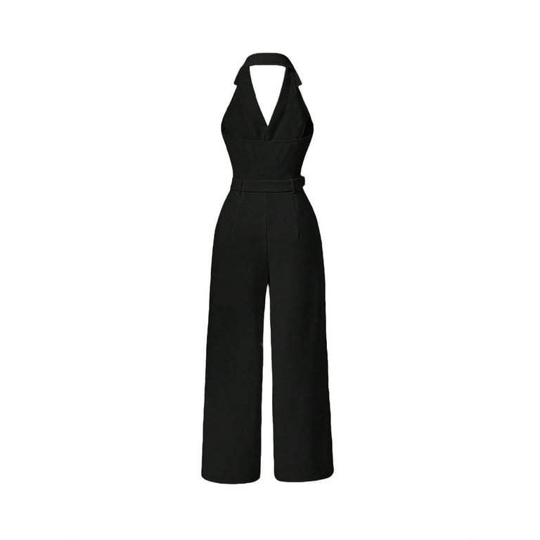 Elegant Black Jumpsuit with Cowl Neck Elegant Black Jumpsuit with Cowl Neck