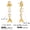 JDE0301310-WT, variant on Fishbone Earring for Women Stainless Steel Minimalist Fish Skeleton Pendant Earring Ocean Animal Jewelry Gift for Fish Lovers