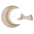 thumbnail image 1 of LEEYNEER 1 Set of Lyre Harp Moon Shaped Harp Instrument Wood Body 7-String Harp Beginner Musical Instrument, 1 of 6