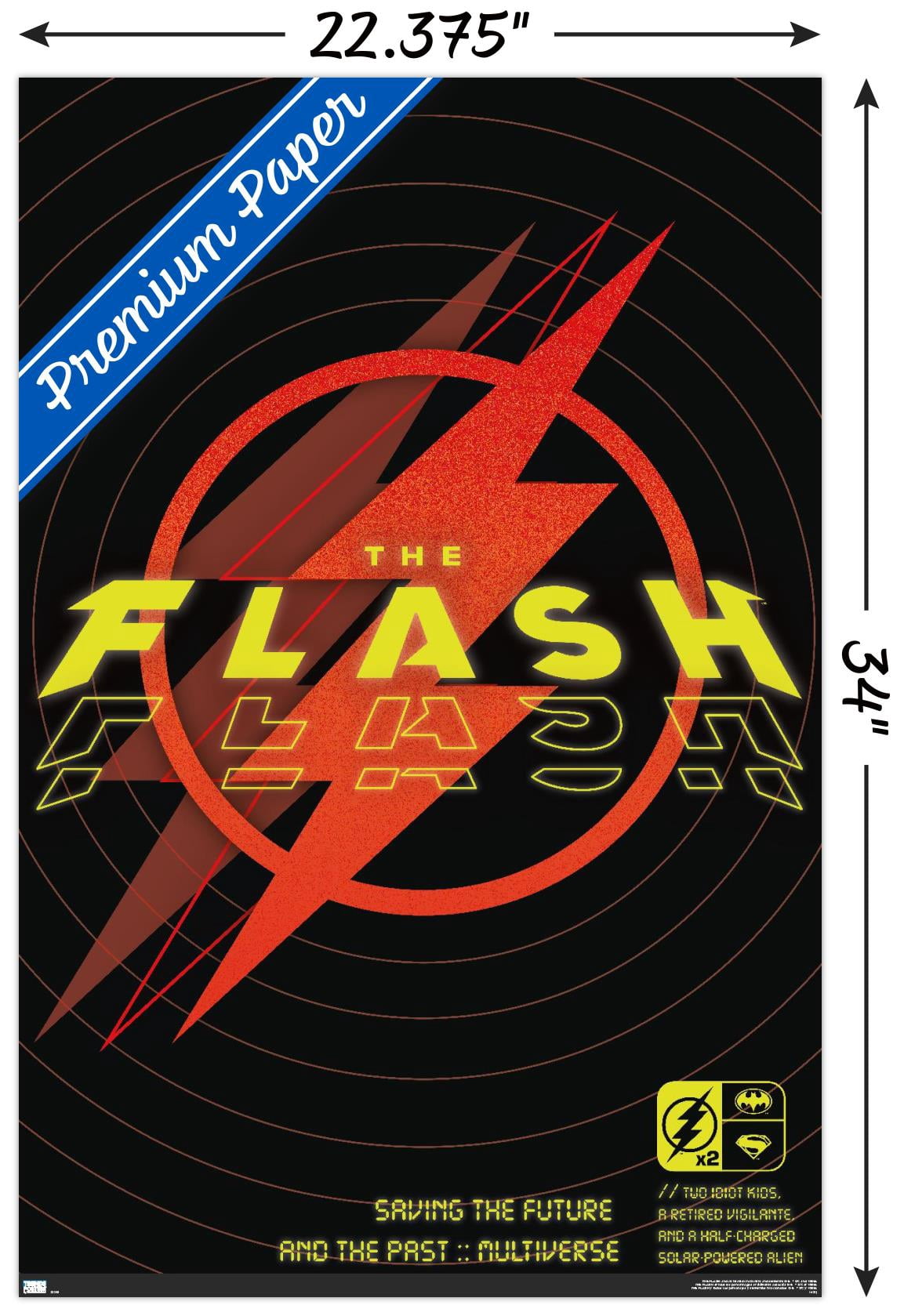 DC Comics Movie The Flash - Saving The Future & The Past Wall Poster, 22.375" x 34"