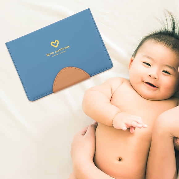 HAMPPLIES 1Pack Birth Certificate Protector in Blue for Daily Use
