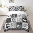 thumbnail image 2 of 7 Piece Camping Themed Twin Bedding Set,Rv Camper Comforter Set with Sheets for Bunk Travel Trailer,Woodland Pine Tree Bed Set,Black Grey Buffalo Plaid Bed in a Bag with Pillowcases, 2 of 5