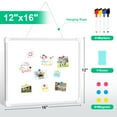 thumbnail image 6 of Magnetic White Board Dry Erase 16" x 12" Hanging Sign, Portable Writing Dry Erase Whiteboard, Drawing & Planning Whiteboard Easy to Clean Wall Whiteboard for Office, Home, Kitchen, 6 of 8